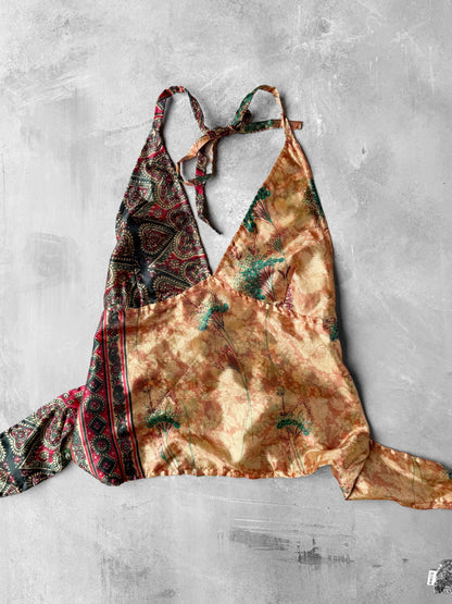 Reversible Silk Halter Top 90’s - Small