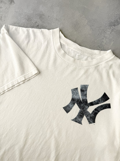 New York Yankees Logo T-Shirt Y2K - XL Boxy
