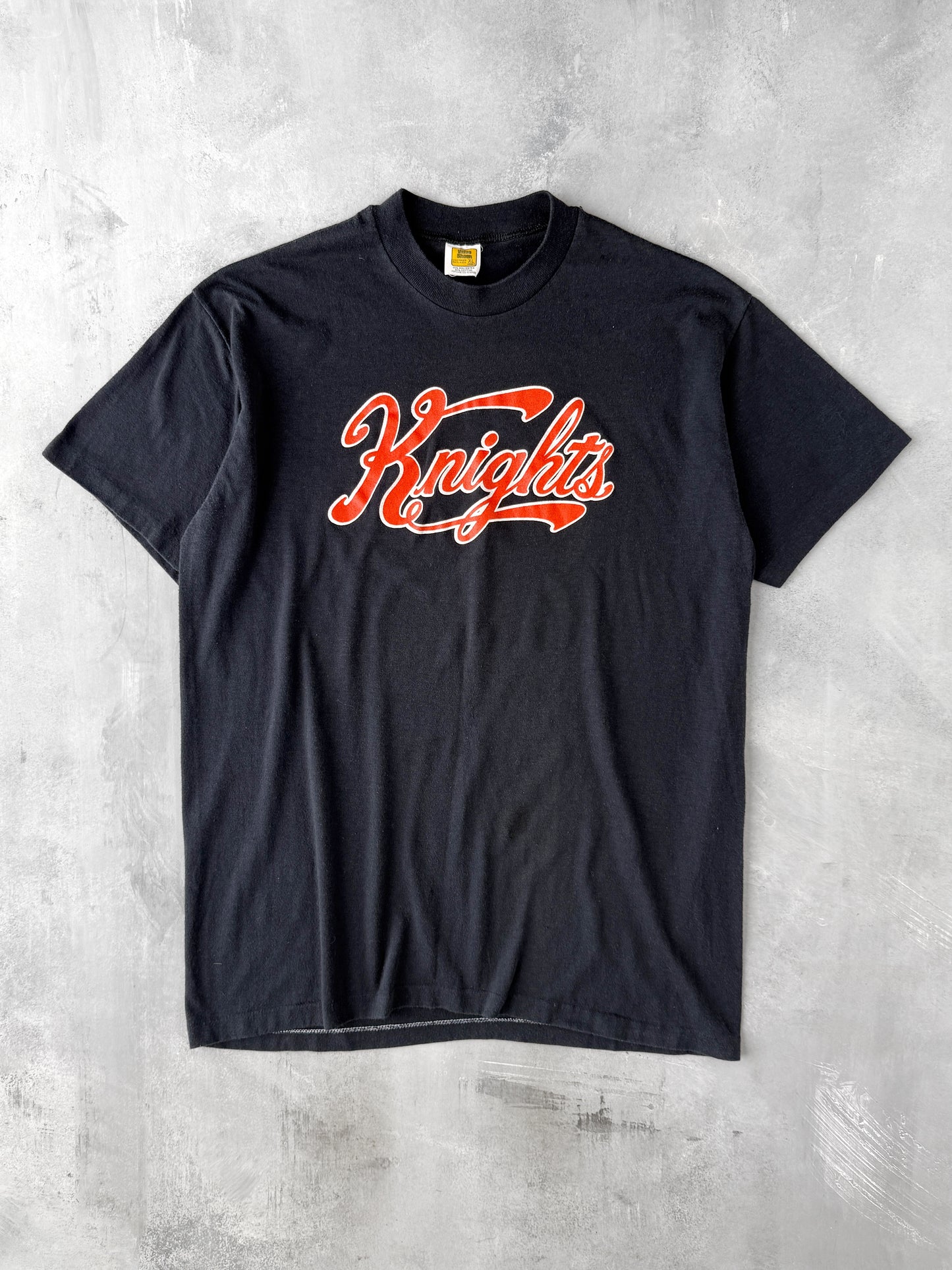 Knights Script T-Shirt 80's - Large