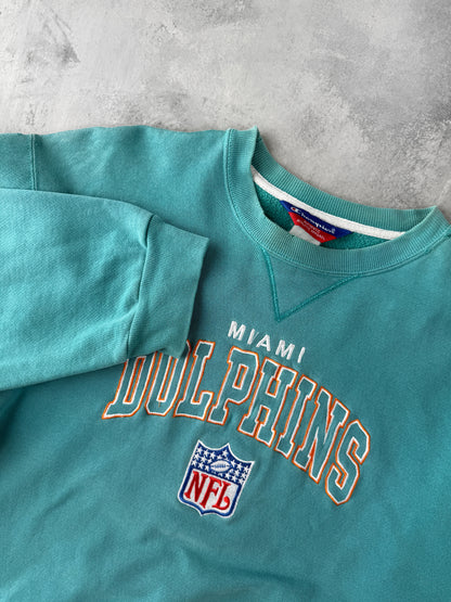 Miami Dolphins Sweatshirt Y2K - Large