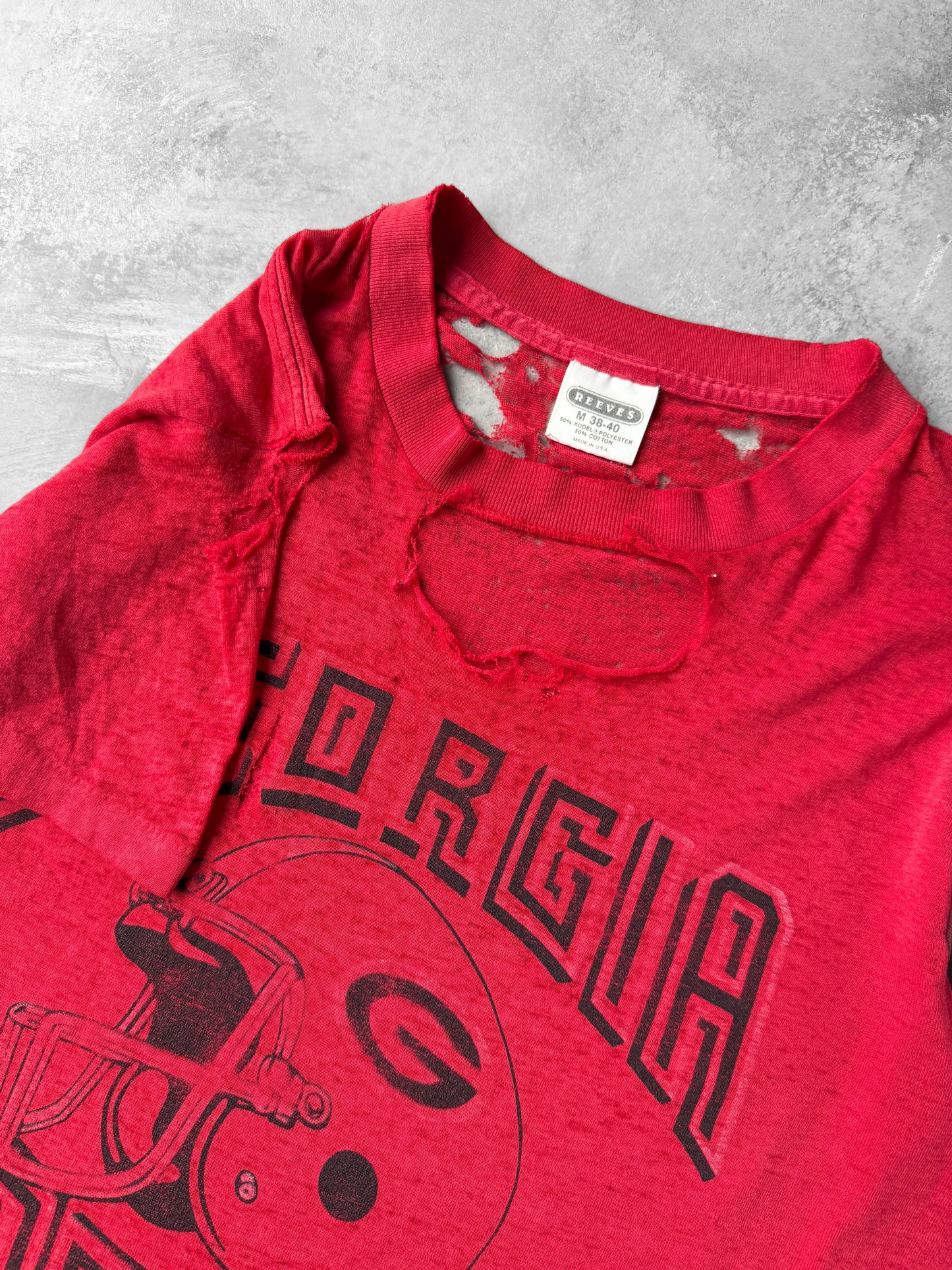 Thrashed Georgia Football T-Shirt 80's - Small