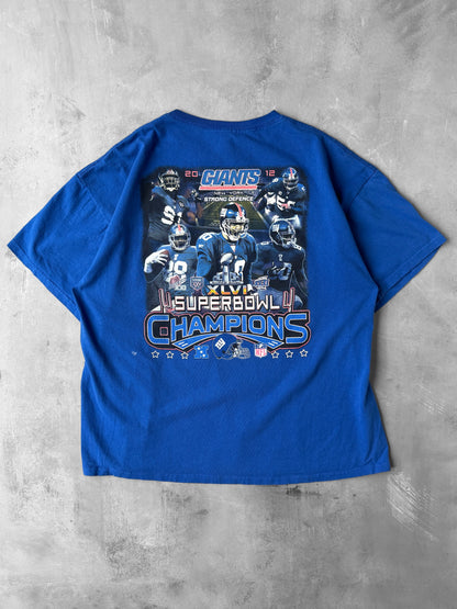 New York Giants Super Bowl Bootleg T-Shirt '12 - XXL