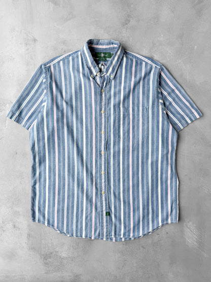 Striped Button Down Shirt 90's - Large