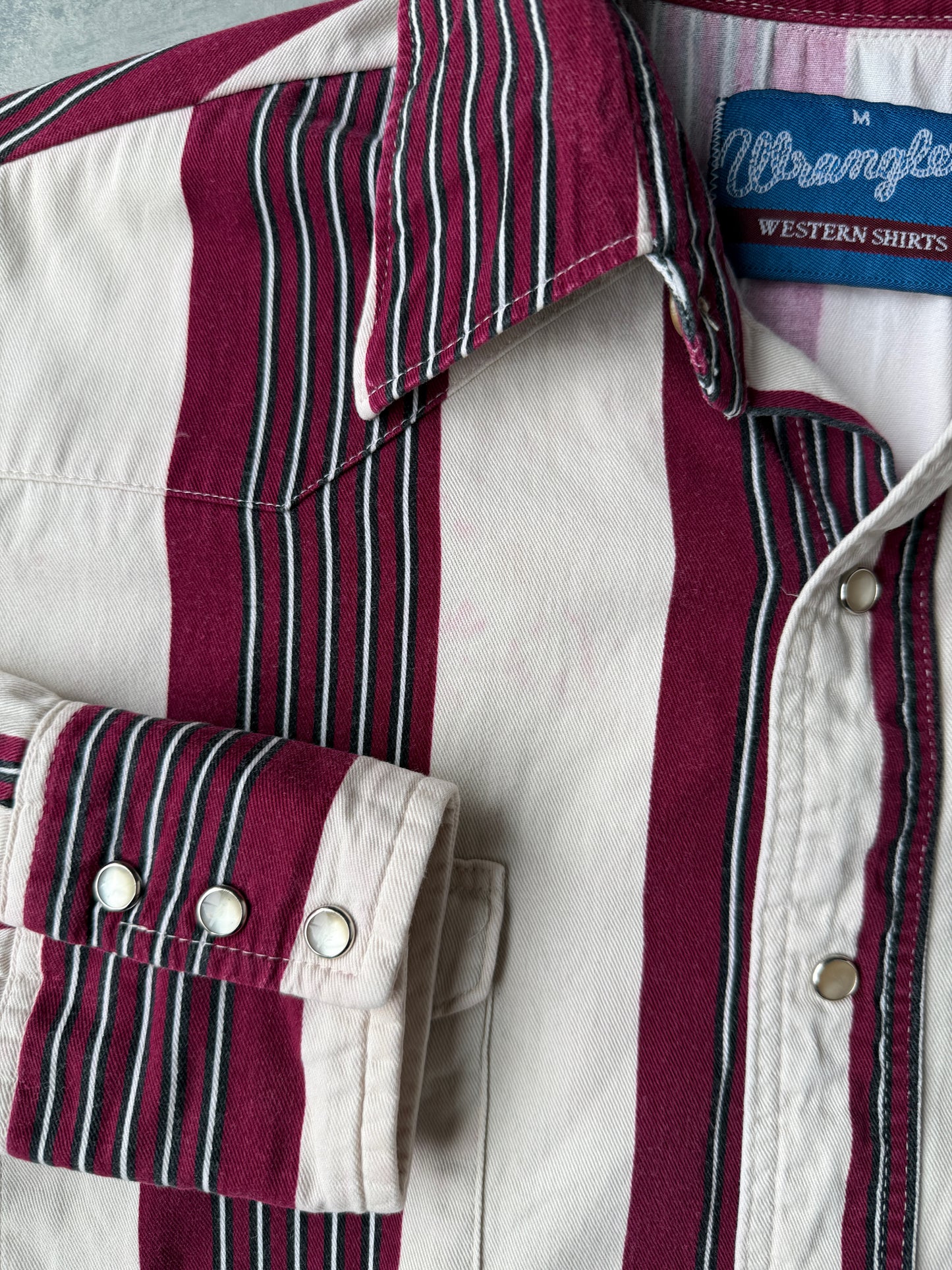 Wrangler Pearl Snap Shirt Y2K - Medium