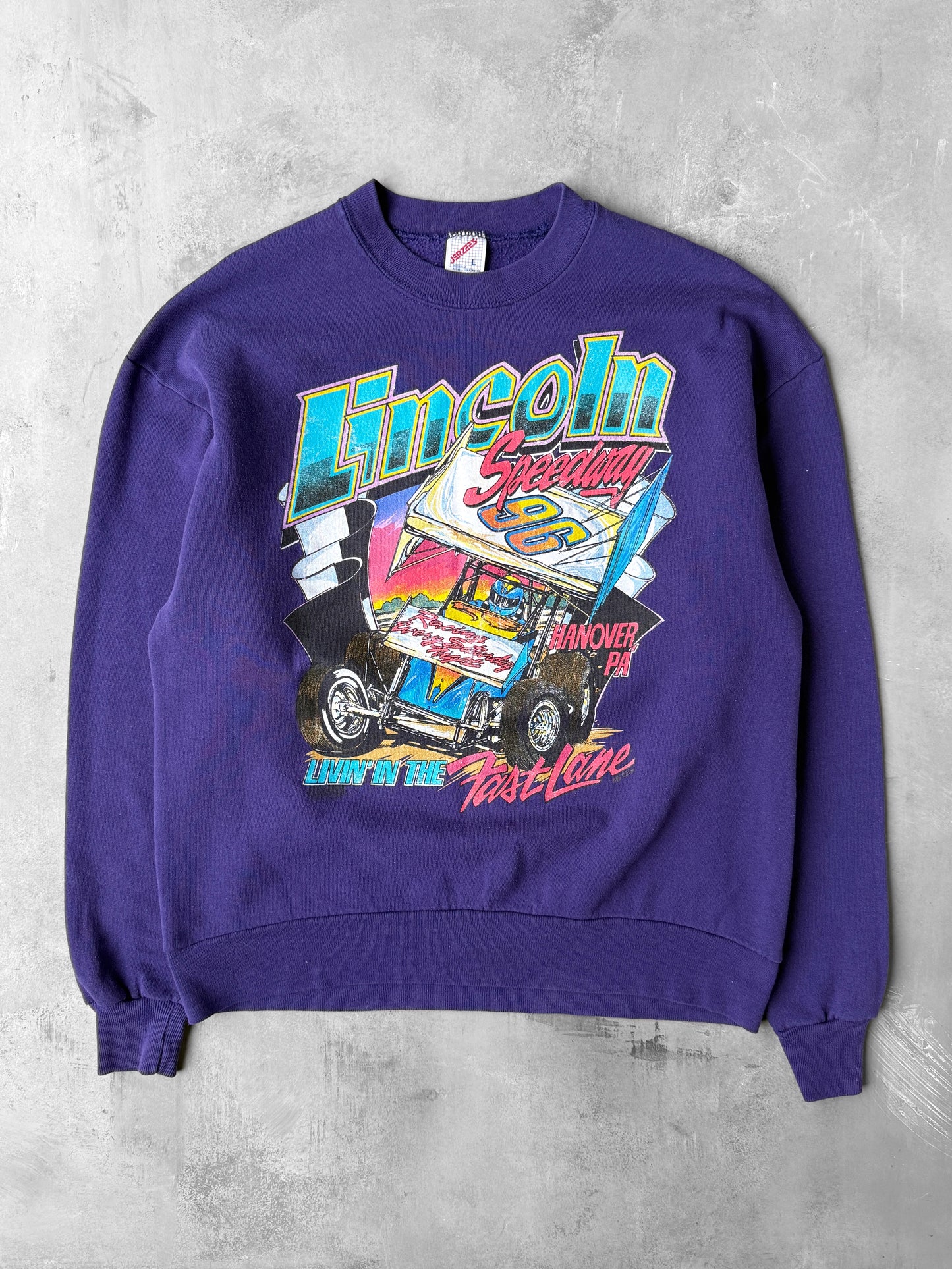 Lincoln Speedway Drag Racing Sweatshirt '96 - Medium