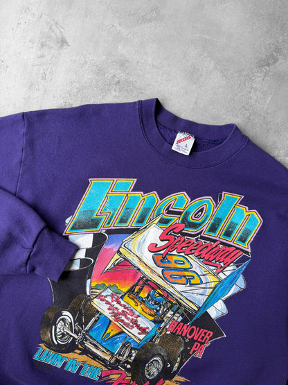 Lincoln Speedway Drag Racing Sweatshirt '96 - Medium