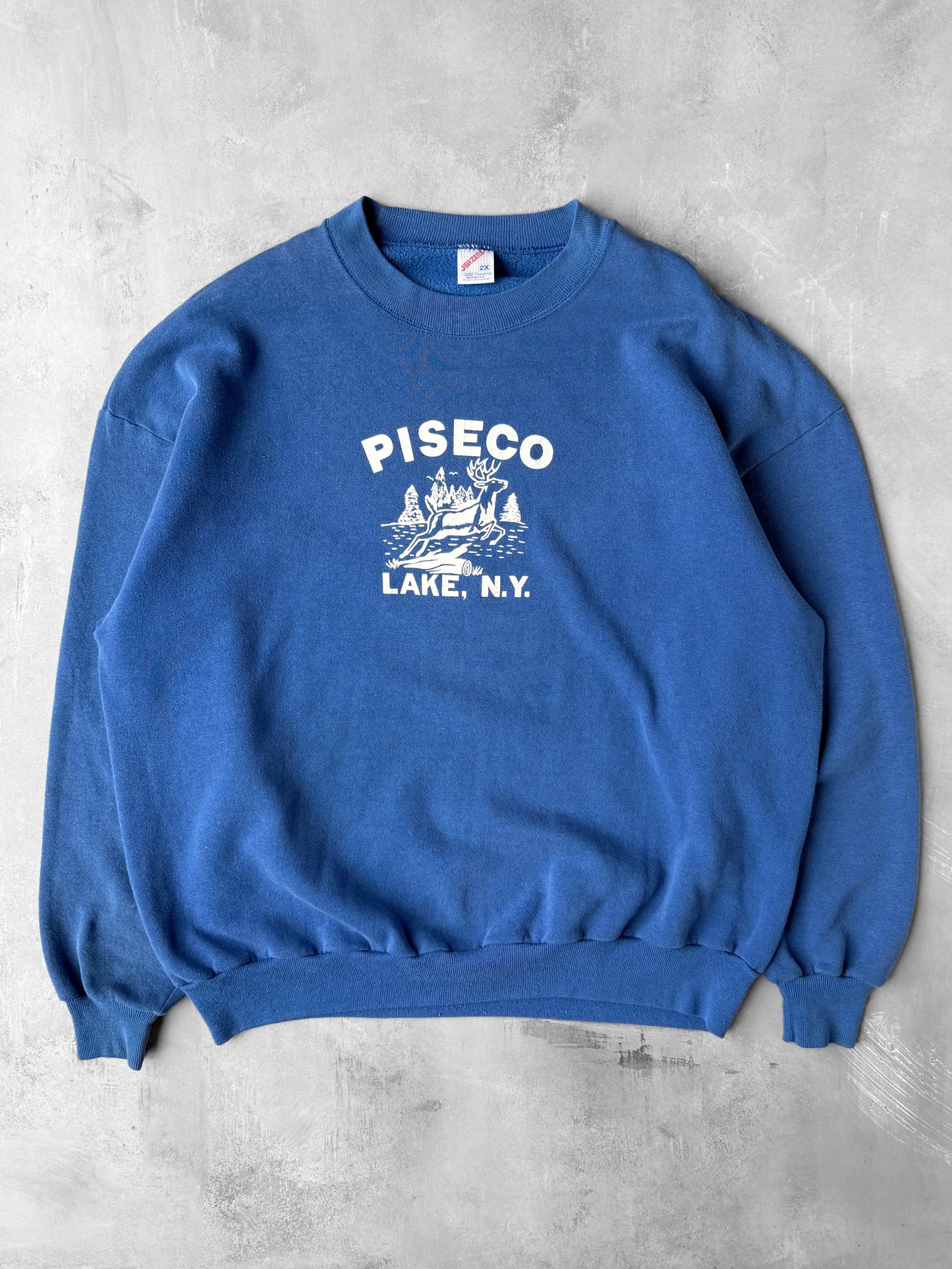 Piseco Lake, NY Sweatshirt 90's - XXL