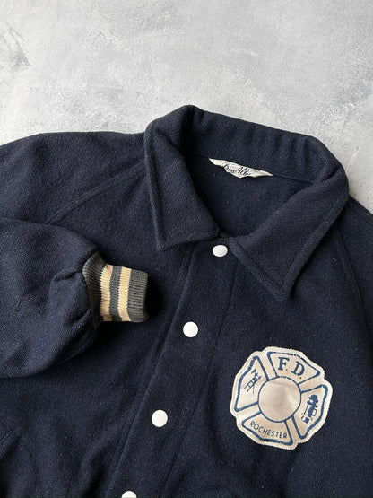 Rochester Fire Dept Wool Jacket 60's - Large