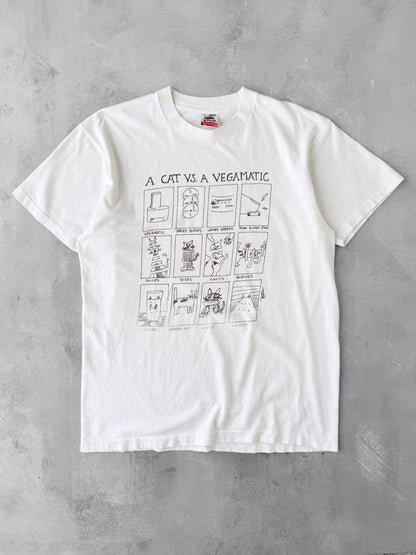 Cat vs. Vegamatic T-Shirt '85 - Large
