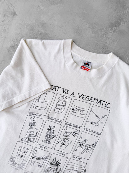 Cat vs. Vegamatic T-Shirt '85 - Large