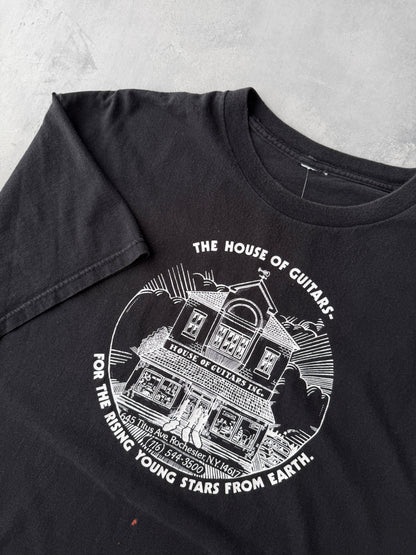Rochester House of Guitars T-Shirt Y2K - XL