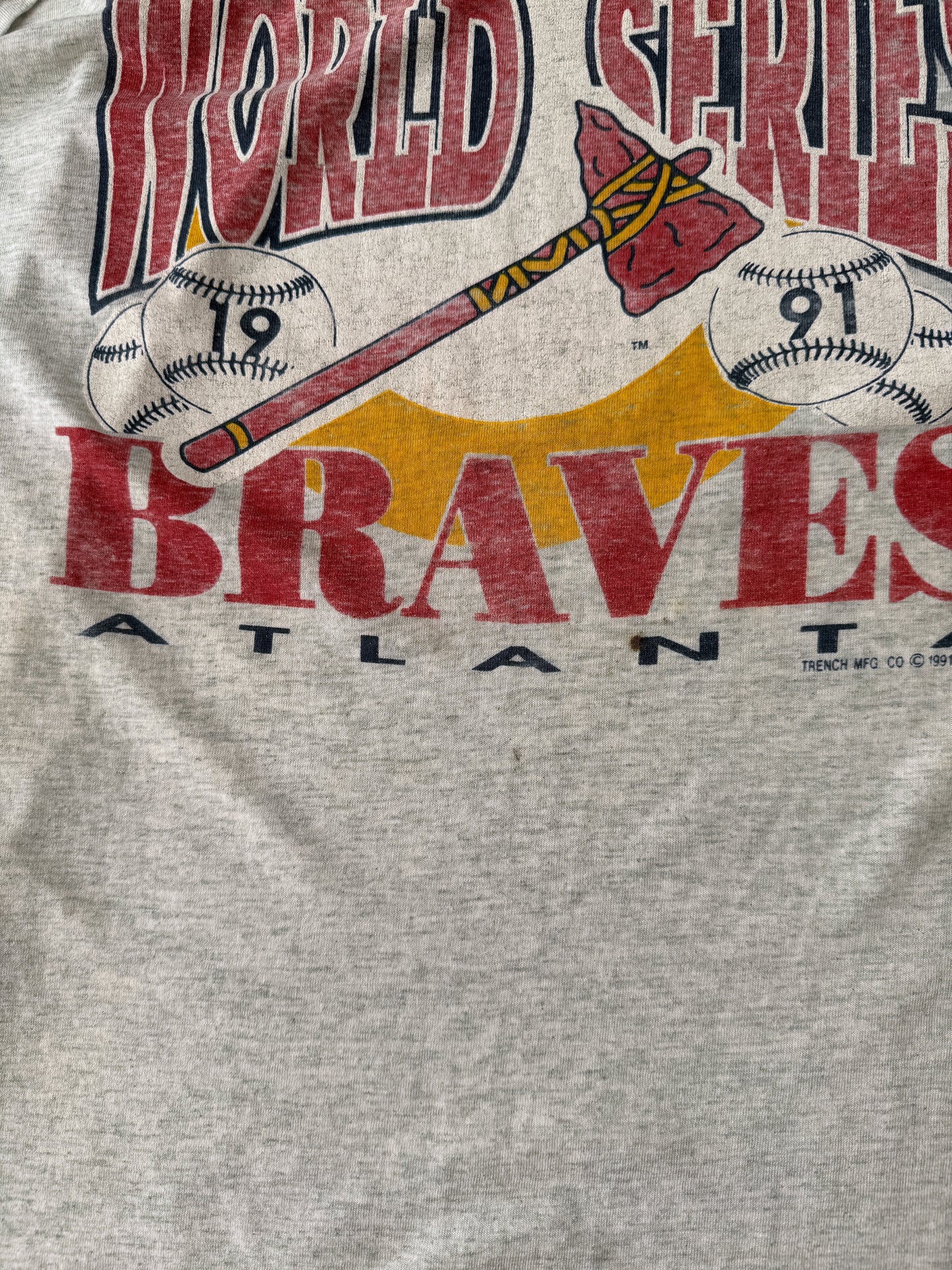 Atlanta Braves World Series T-Shirt '91 - Large