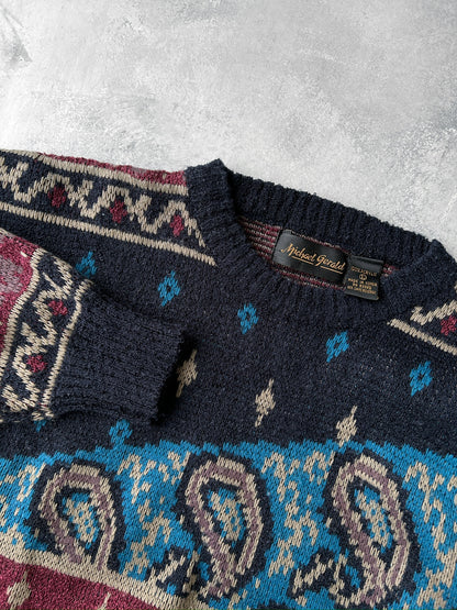 Patterned Sweater 90's - Large