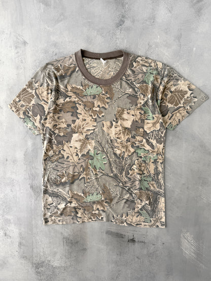 Real Tree Camo Pocket T-Shirt 90's - Medium
