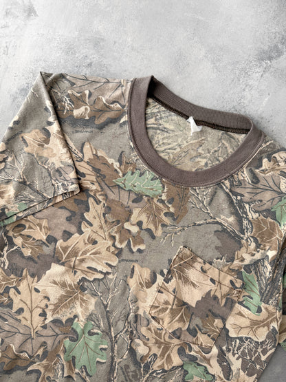 Real Tree Camo Pocket T-Shirt 90's - Medium