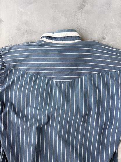 Mixed Stripes Button Down Shirt 90's - XL