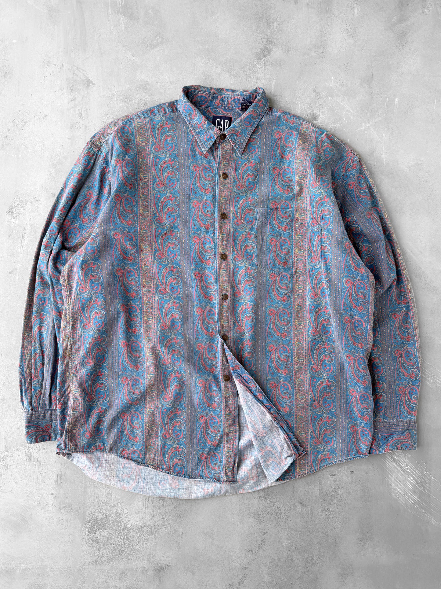 Gap Paisley Print Shirt 90's - XL