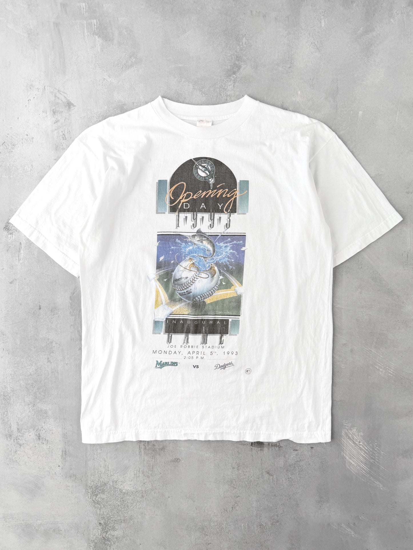 Florida Marlins Opening Day T-Shirt '93 - XL
