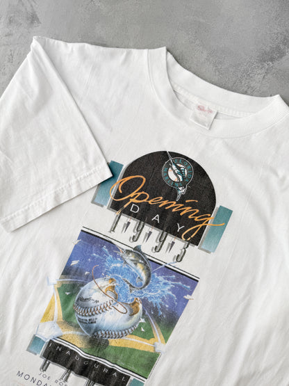 Florida Marlins Opening Day T-Shirt '93 - XL