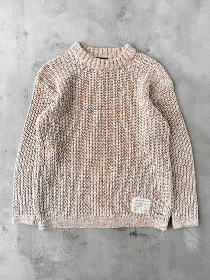 Marled Tan Sweater 90's - Small