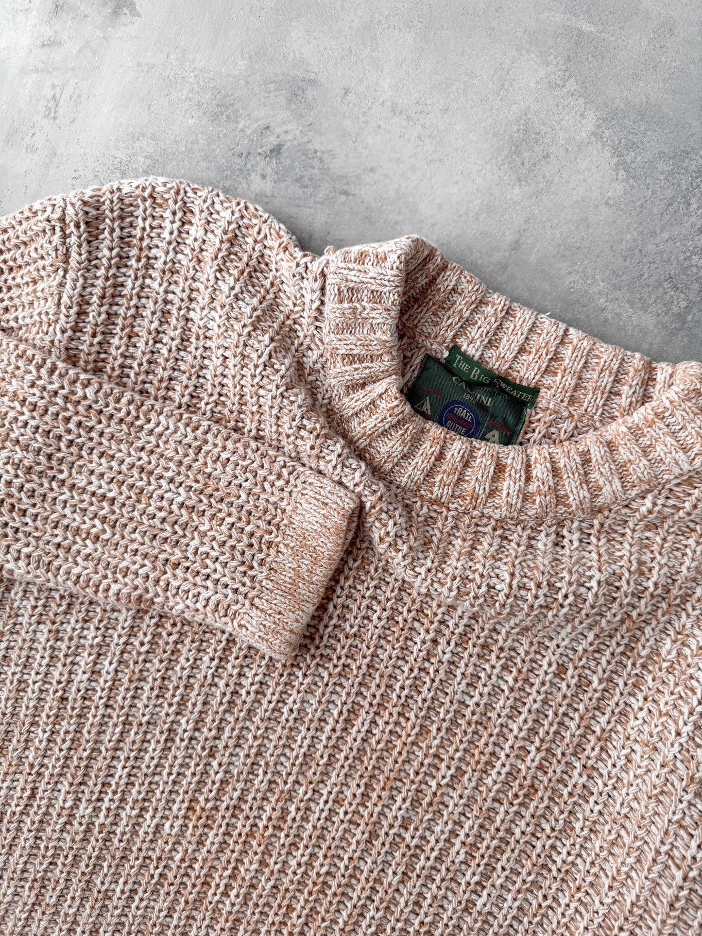 Marled Tan Sweater 90's - Small