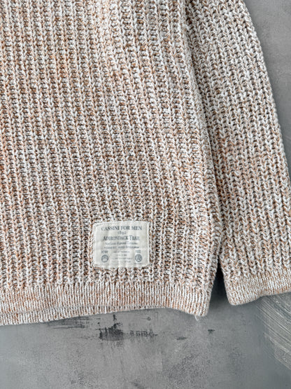 Marled Tan Sweater 90's - Small