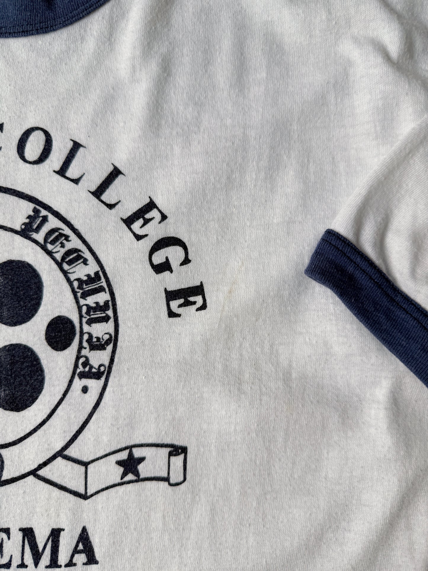Ithaca College Cinema Ringer T-Shirt 80's - Large