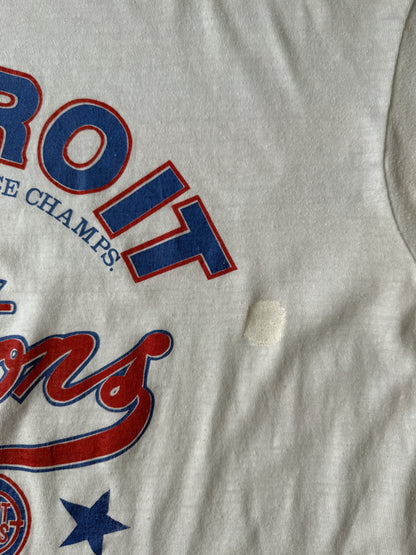 Detroit Pistons Ringer T-Shirt 80's - Large