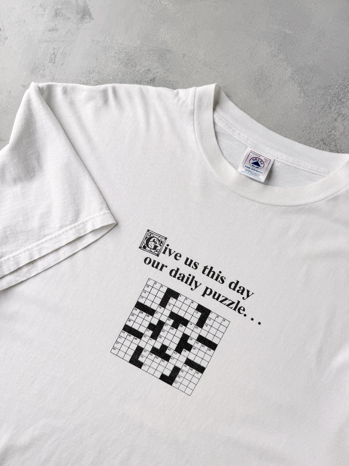 Crossword Puzzle T-Shirt Y2K - XL