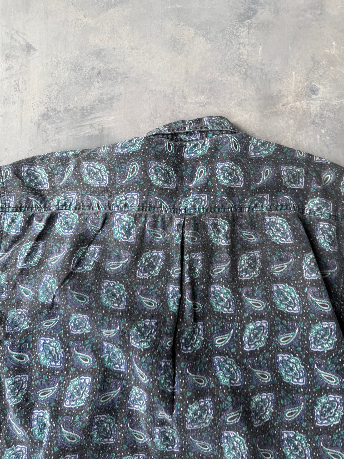 Paisley Casual Button Down Shirt 90's - XL