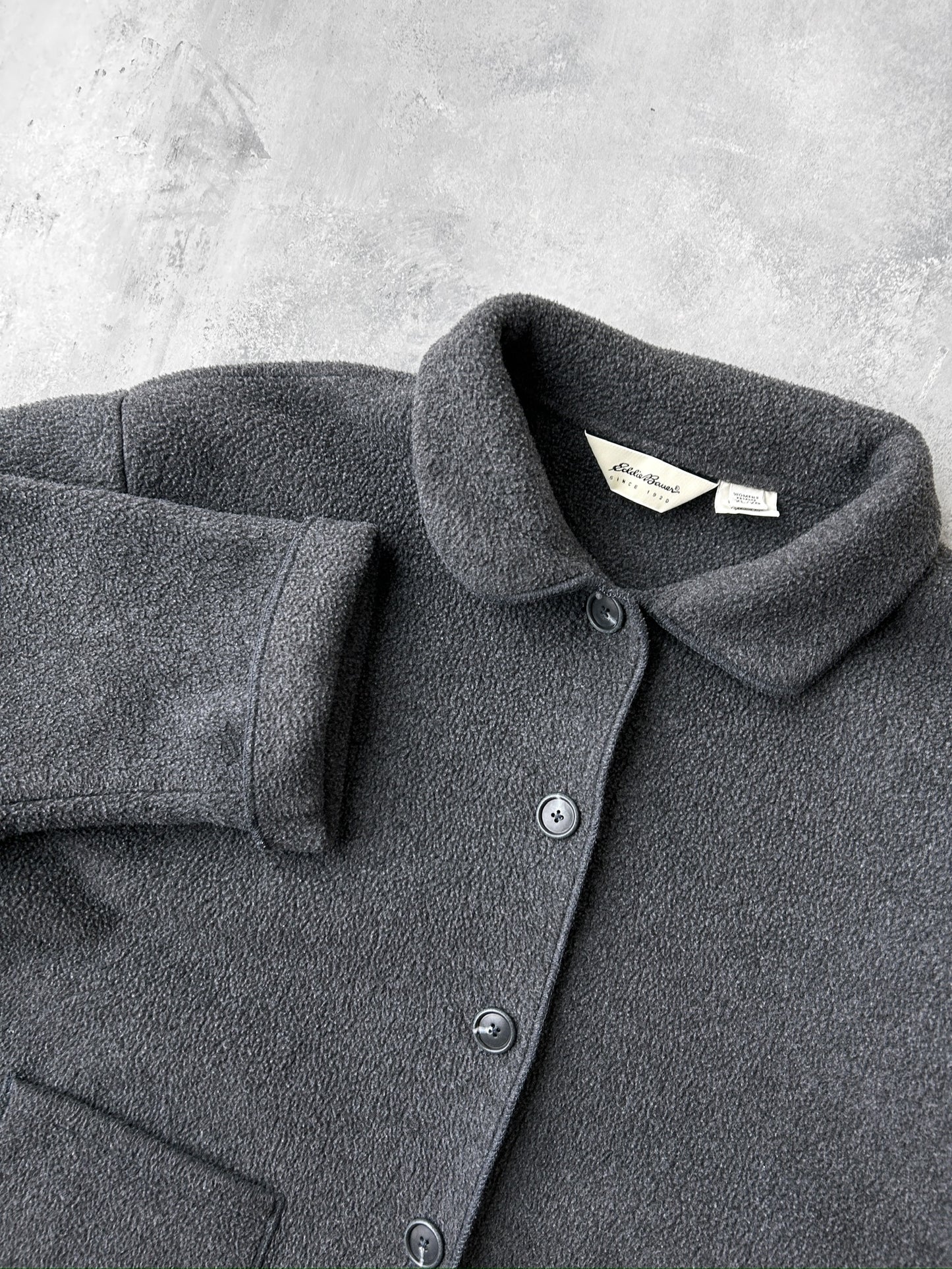 Gray Fleece Jacket 90's - XL
