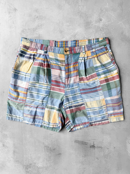 Pleated Madras Shorts Y2K - Size 38