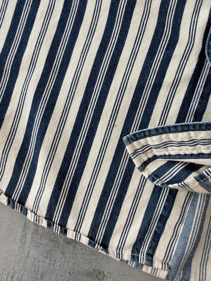 Striped Denim Shirt 90's - Large