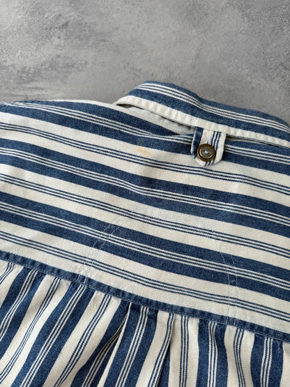 Striped Denim Shirt 90's - Large