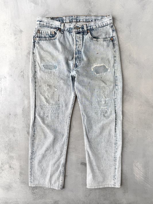 Visibly Mended Levi's 501 Jeans 90's - 30x27