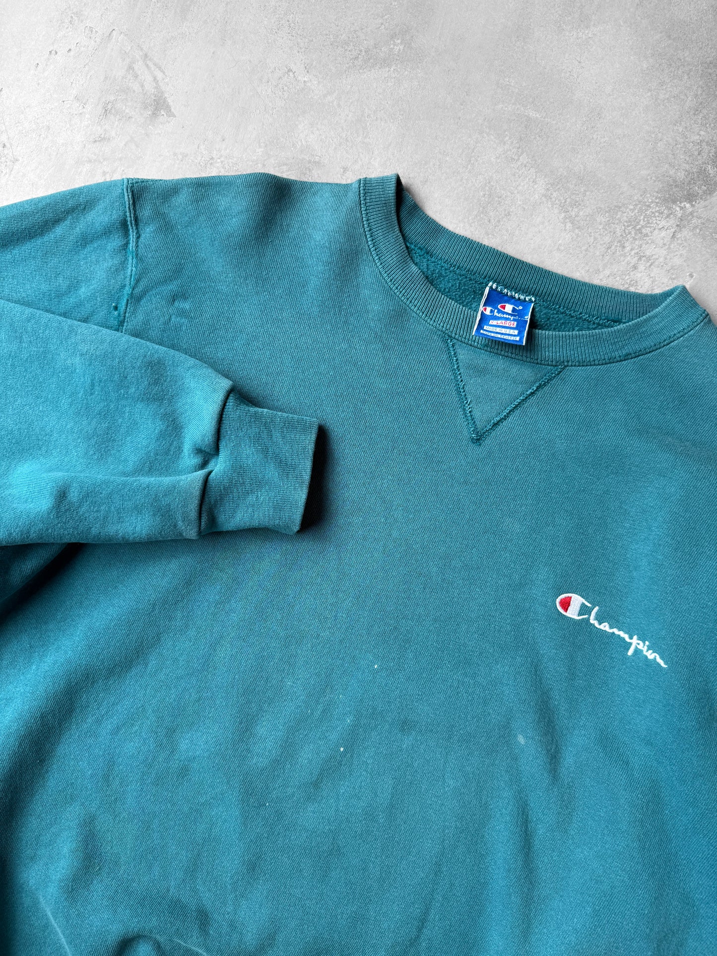 Teal Champion Sweatshirt 90's - Large