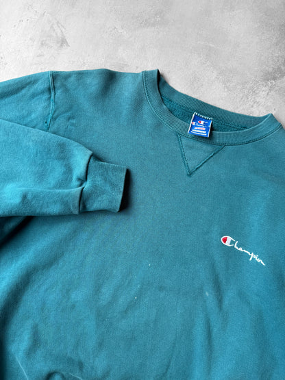 Teal Champion Sweatshirt 90's - Large