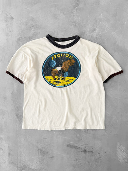 Apollo 11 Ringer T-Shirt 80's - Small