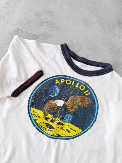 Apollo 11 Ringer T-Shirt 80's - Small
