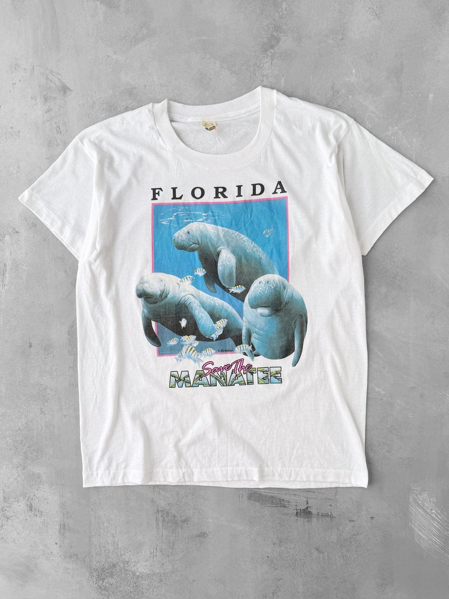 Save the Manatees T-Shirt 80's - Large