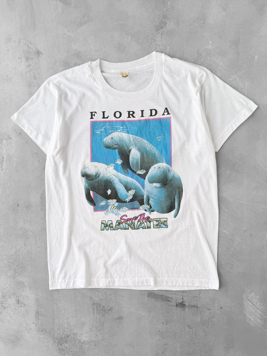 Save the Manatees T-Shirt 80's - Large
