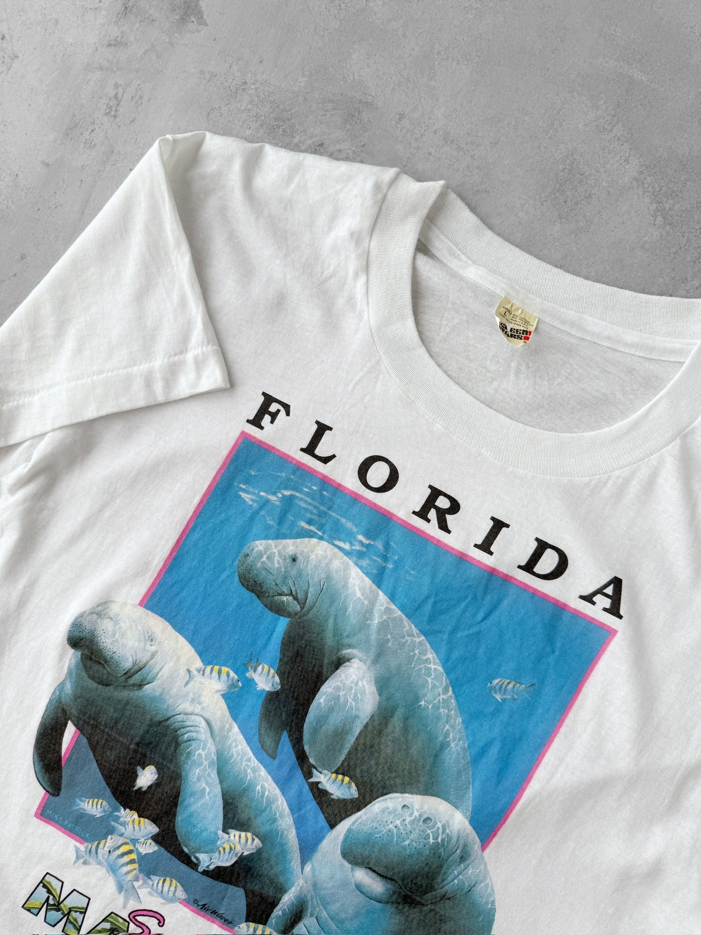 Save the Manatees T-Shirt 80's - Large