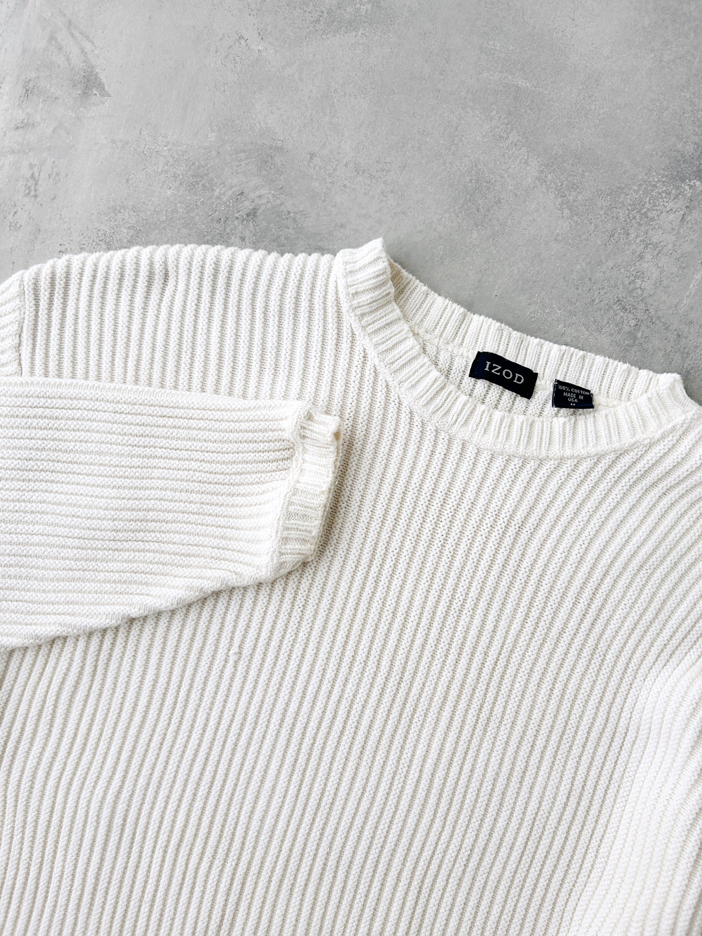 Ribbed Cotton Sweater 90's - Medium / Large
