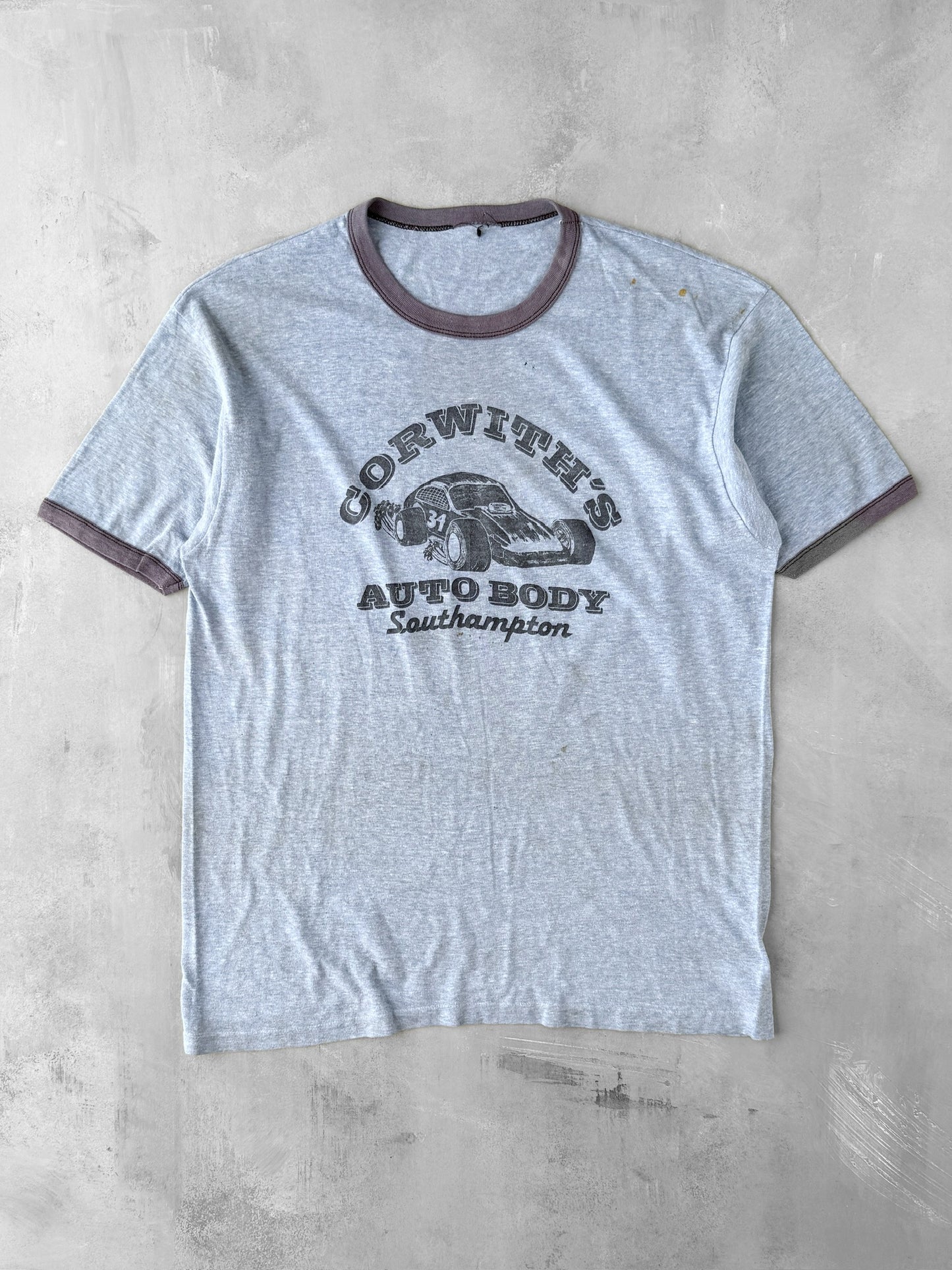 Corwith's Auto Body Ringer T-Shirt 80's - Large