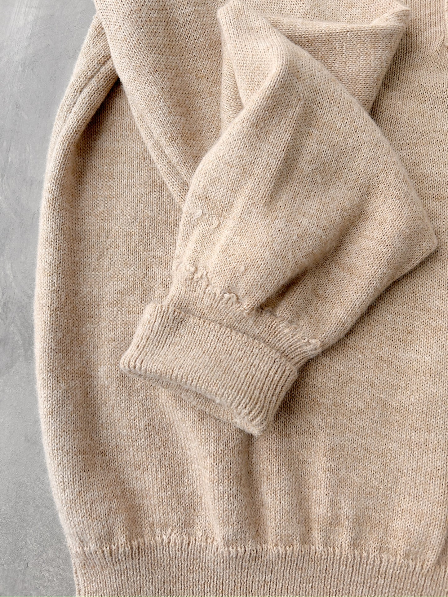 Tan Collared Sweater 80's - Small