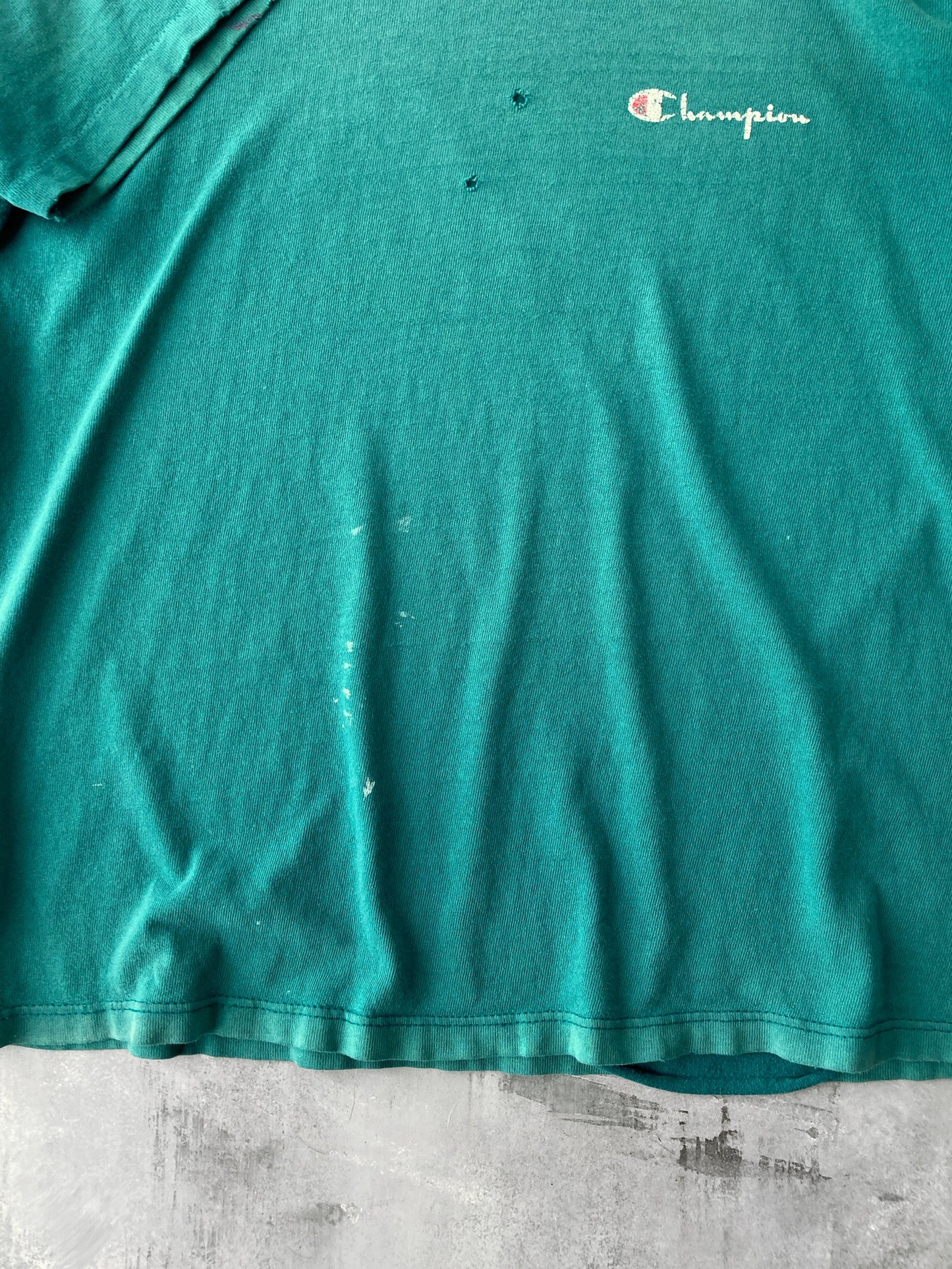 Distressed Champion T-Shirt 90's - XL