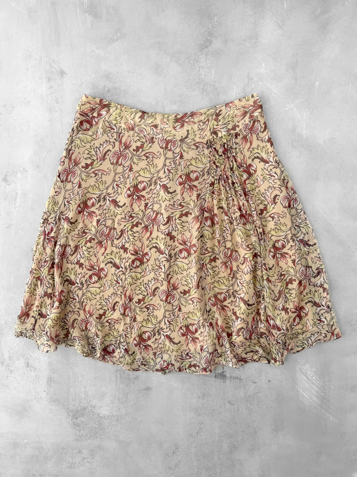 Silk Tiger Lily Skirt - Size 16