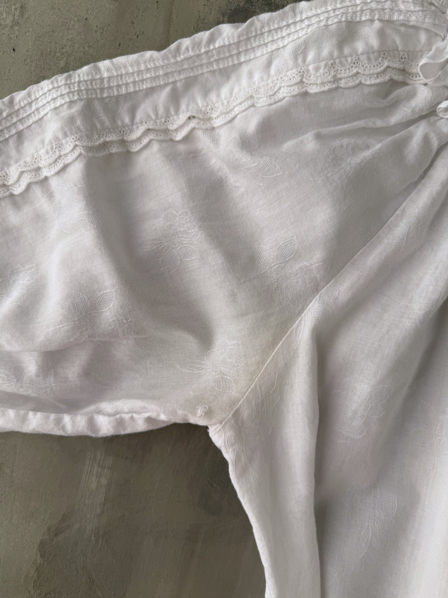 White Peasant Blouse 90's - Size 8