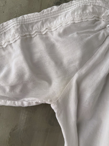 White Peasant Blouse 90's - Size 8