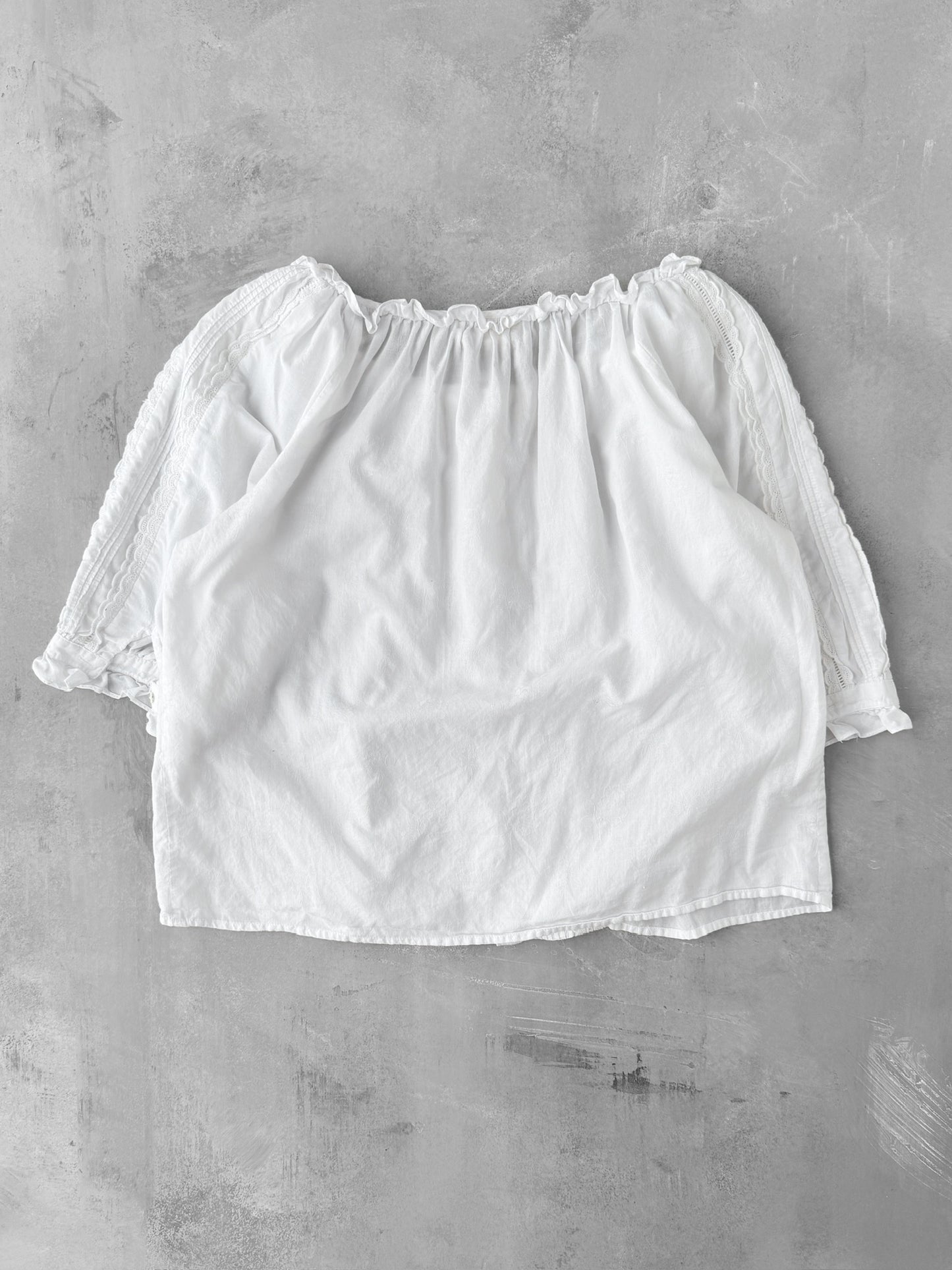 White Peasant Blouse 90's - Size 8